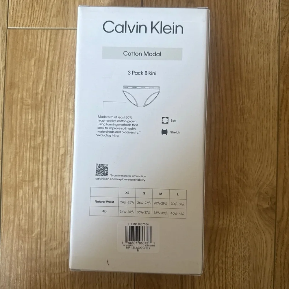 Calvin Klein Men's Bikini Underwear Trio - Black, Gray, White Medium - Picture 2 of 2